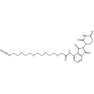 14-Azido-N-(2-(2,6-dioxopiperidin-3-yl)-1,3-dioxoisoindolin-4-yl)-3,6,9,12-tetraoxatetradecanamide التركيب الكيميائي