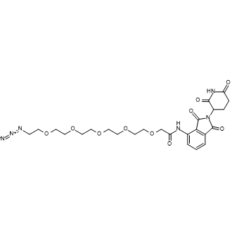 17-Azido-N-(2-(2,6-dioxopiperidin-3-yl)-1,3-dioxoisoindolin-4-yl)-3,6,9,12,15-pentaoxaheptadecanamide Chemical Structure