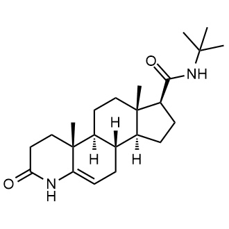 17b-(tert-Butylcarbamoyl)-4-aza-5a-androsten-3-one Chemical Structure