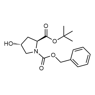 1-Benzyl 2-(tert-butyl) (2S,4R)-4-hydroxypyrrolidine-1,2-dicarboxylate 化学構造