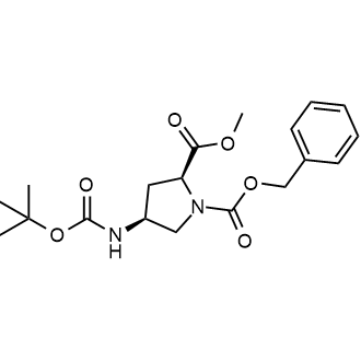 1-Benzyl 2-methyl (2S,4S)-4-{[(tert-butoxy)carbonyl]amino}pyrrolidine-1,2-dicarboxylate Chemical Structure