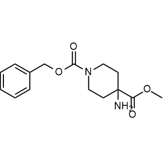 1-Benzyl 4-methyl 4-aminopiperidine-1,4-dicarboxylate 化学構造