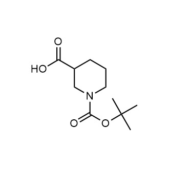 1-Boc-piperidine-3-carboxylic acid التركيب الكيميائي