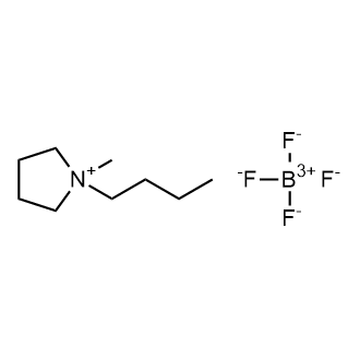 1-Butyl-1-methylpyrrolidin-1-ium tetrafluoroborate 化学構造