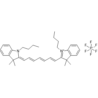 1-Butyl-2-((1E,3E,5E,7Z)-7-(1-butyl-3,3-dimethylindolin-2-ylidene)hepta-1,3,5-trien-1-yl)-3,3-dimethyl-3H-indol-1-ium hexafluorophosphate(V) التركيب الكيميائي