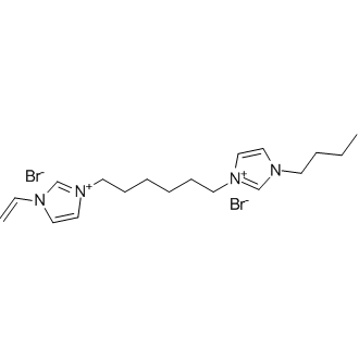 1-Butyl-3-(6-(1-vinyl-1H-imidazol-3-ium-3-yl)hexyl)-1H-imidazol-3-ium Chemical Structure