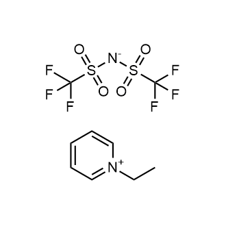 1-Ethylpyridin-1-ium bis((trifluoromethyl)sulfonyl)amide 化学構造