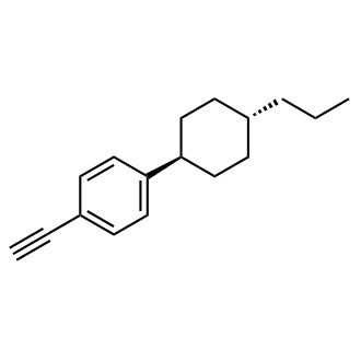 1-Ethynyl-4-(trans-4-propylcyclohexyl)benzene 化学構造