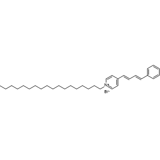 1-Octadecyl-4-((1E,3E)-4-phenylbuta-1,3-dien-1-yl)pyridin-1-ium bromide Chemical Structure