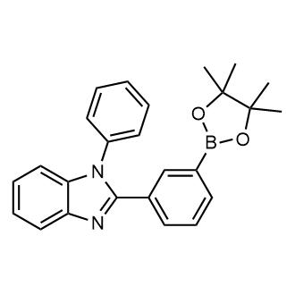 1-Phenyl-2-[3-(4,4,5,5-tetramethyl-1,3,2-dioxaborolan-2-yl)phenyl]-1H-benzimidazole 化学構造