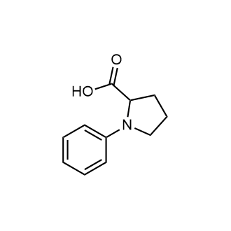 1-Phenylpyrrolidine-2-carboxylic acid 化学構造