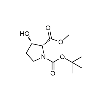 1-tert-Butyl 2-methyl (2R,3S)-3-hydroxypyrrolidine-1,2-dicarboxylate 化学構造