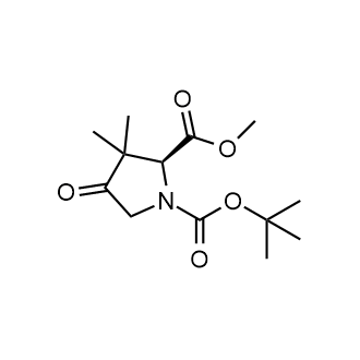 1-tert-Butyl 2-methyl (2S)-3,3-dimethyl-4-oxopyrrolidine-1,2-dicarboxylate التركيب الكيميائي