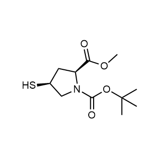 1-tert-Butyl 2-methyl (2S,4S)-4-sulfanylpyrrolidine-1,2-dicarboxylate 化学構造