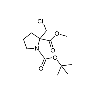 1-tert-Butyl 2-methyl 2-(chloromethyl)pyrrolidine-1,2-dicarboxylate Chemical Structure