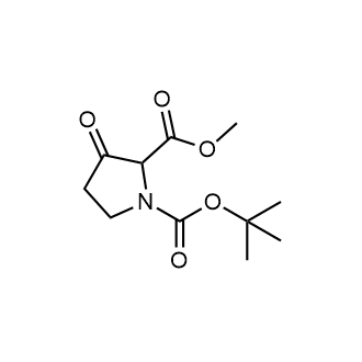 1-tert-Butyl 2-methyl 3-oxopyrrolidine-1,2-dicarboxylate 化学構造