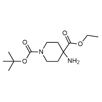 1-tert-Butyl 4-ethyl 4-aminopiperidine-1,4-dicarboxylate Chemical Structure