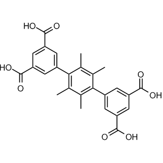 2',3',5',6'-Tetramethyl-[1,1':4',1''-terphenyl]-3,3'',5,5''-tetracarboxylic acid Chemical Structure