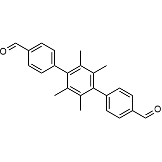 2',3',5',6'-Tetramethyl-[1,1':4',1''-terphenyl]-4,4''-dicarbaldehyde 化学構造