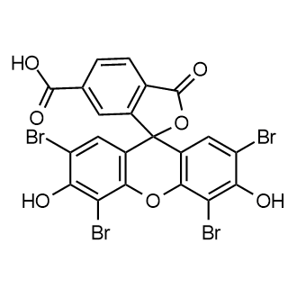 2',4',5',7'-Tetrabromo-3',6'-dihydroxy-3-oxo-3H-spiro[isobenzofuran-1,9'-xanthene]-6-carboxylic acid التركيب الكيميائي