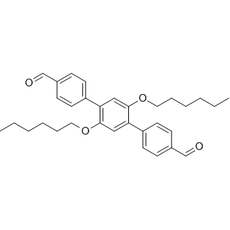 2',5'-Bis(hexyloxy)-[1,1':4',1''-terphenyl]-4,4''-dicarbaldehyde Chemical Structure