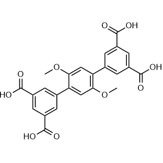 2',5'-Dimethoxy-[1,1':4',1"-terphenyl]-3,3",5,5"-tetracarboxylic acid Chemical Structure