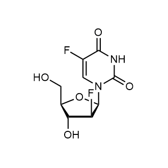 2',5-Difluoro-2'-deoxy-1-arabinosyluracil Chemische Struktur