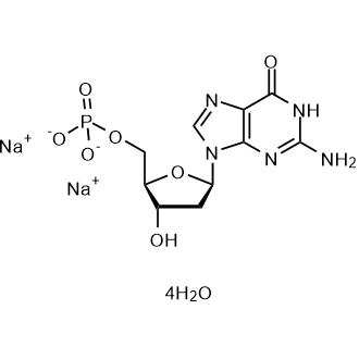 2'-Deoxyguanosine 5'phosphate tetrahydrate disodium salt Chemical Structure