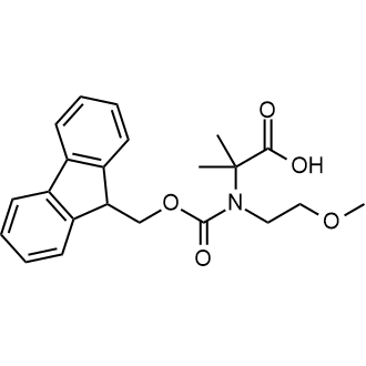 2-((((9H-Fluoren-9-yl)methoxy)carbonyl)(2-methoxyethyl)amino)-2-methylpropanoic acid 化学構造