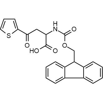 2-((((9H-Fluoren-9-yl)methoxy)carbonyl)amino)-4-oxo-4-(thiophen-2-yl)butanoic acid Chemische Struktur