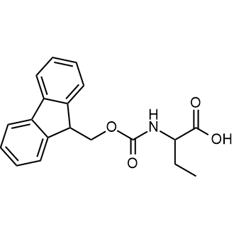 2-((((9H-Fluoren-9-yl)methoxy)carbonyl)amino)butanoic acid Chemical Structure