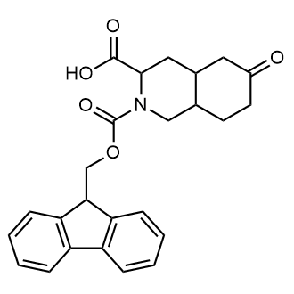 2-(((9H-Fluoren-9-yl)methoxy)carbonyl)-6-oxodecahydroisoquinoline-3-carboxylic acid Chemical Structure