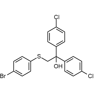 2-((4-Bromophenyl)thio)-1,1-bis(4-chlorophenyl)ethanol Chemical Structure