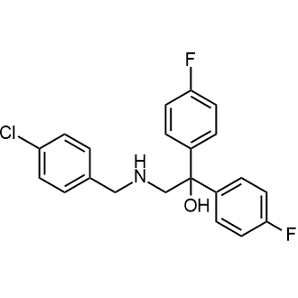 2-((4-Chlorobenzyl)amino)-1,1-bis(4-fluorophenyl)ethanol Chemical Structure