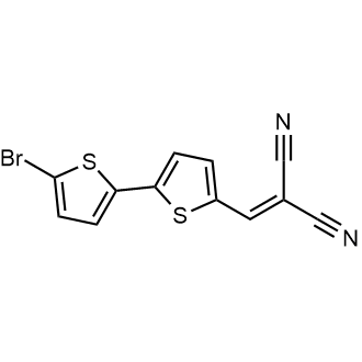 2-((5′-Bromo-[2,2′-bithiophen]-5-yl)methylene)malononitrile Chemical Structure