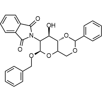 2-((6R,8R,8aS)-6-(benzyloxy)-8-hydroxy-2-phenylhexahydropyrano[3,2-d][1,3]dioxin-7-yl)isoindoline-1,3-dione Chemical Structure