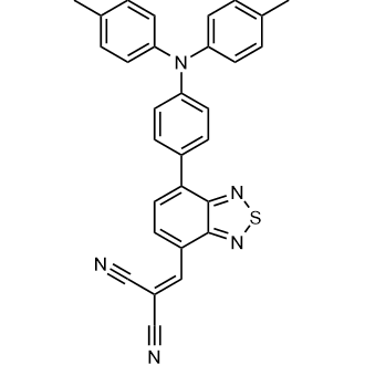 2-((7-(4-(Di-p-tolylamino)phenyl)benzo[c][1,2,5]thiadiazol-4-yl)methylene)malononitrile Chemical Structure