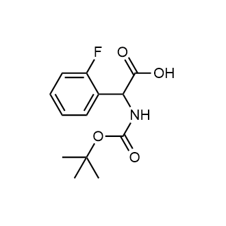 2-((tert-Butoxycarbonyl)amino)-2-(2-fluorophenyl)acetic acid 化学構造