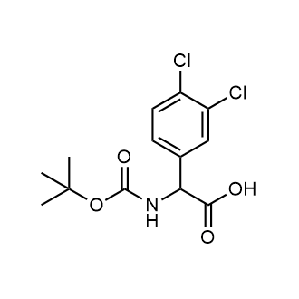 2-((tert-Butoxycarbonyl)amino)-2-(3,4-dichlorophenyl)acetic acid Chemische Struktur