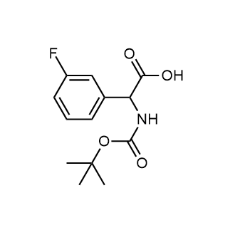 2-((tert-Butoxycarbonyl)amino)-2-(3-fluorophenyl)acetic acid Chemical Structure