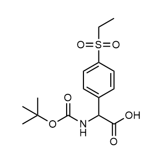 2-((tert-Butoxycarbonyl)amino)-2-(4-(ethylsulfonyl)phenyl)acetic acid Chemical Structure