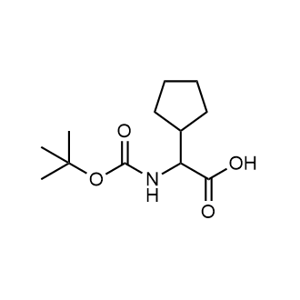 2-((tert-Butoxycarbonyl)amino)-2-cyclopentylacetic acid Chemical Structure