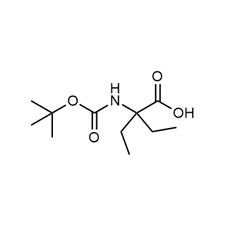 2-((tert-Butoxycarbonyl)amino)-2-ethylbutanoic acid التركيب الكيميائي