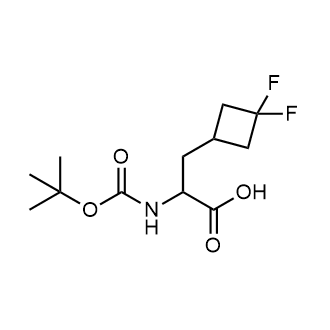 2-((tert-Butoxycarbonyl)amino)-3-(3,3-difluorocyclobutyl)propanoic acid 化学構造