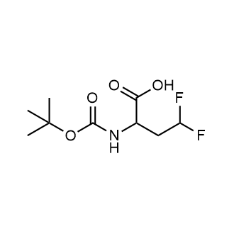 2-((tert-Butoxycarbonyl)amino)-4,4-difluorobutanoic acid 化学構造