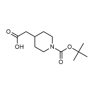 2-(1-(tert-Butoxycarbonyl)piperidin-4-yl)acetic acid 化学構造