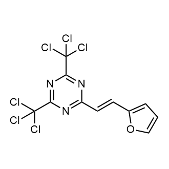 2-(2-(Furan-2-yl)vinyl)-4,6-bis(trichloromethyl)-1,3,5-triazine Chemical Structure