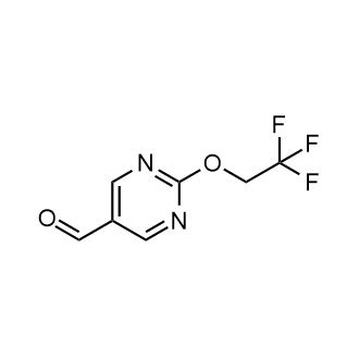 2-(2,2,2-Trifluoroethoxy)pyrimidine-5-carbaldehyde 化学構造