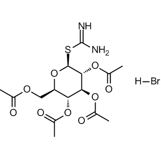 2-(2,3,4,6-Tetra-O-acetyl-beta-D-glucopyranosyl)-2-thiopseudourea hydrobromide Chemical Structure