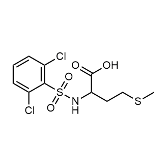 2-(2,6-Dichlorobenzenesulfonamido)-4-(methylsulfanyl)butanoic acid 化学構造